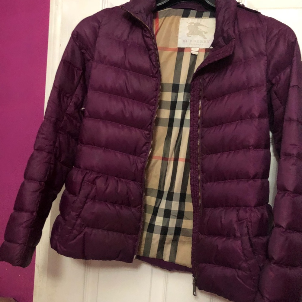 Burberry girl burgundy fall/ winter jacket - Picture 4 of 7